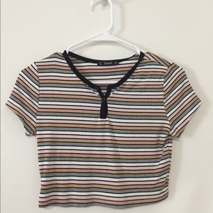 SHIEN striped crop top